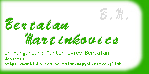 bertalan martinkovics business card